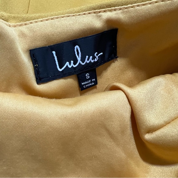 Lulus Confidence Boost Mustard Yellow Off-the-Shoulder Bodycon Dress Size S NWT - Picture 12 of 14